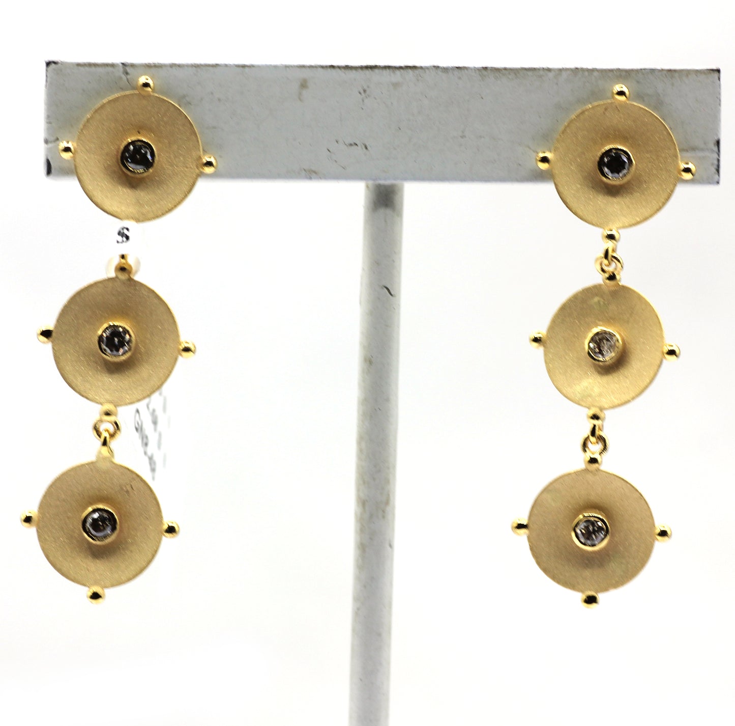 14k Solid Gold Diamond Earring