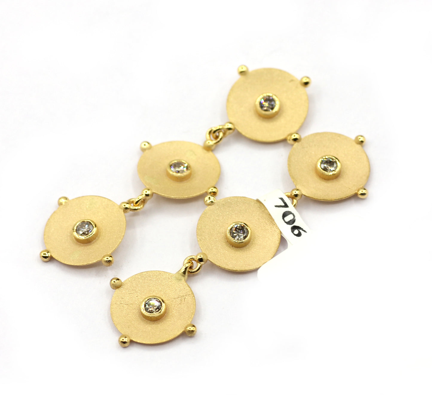 14k Solid Gold Diamond Earring