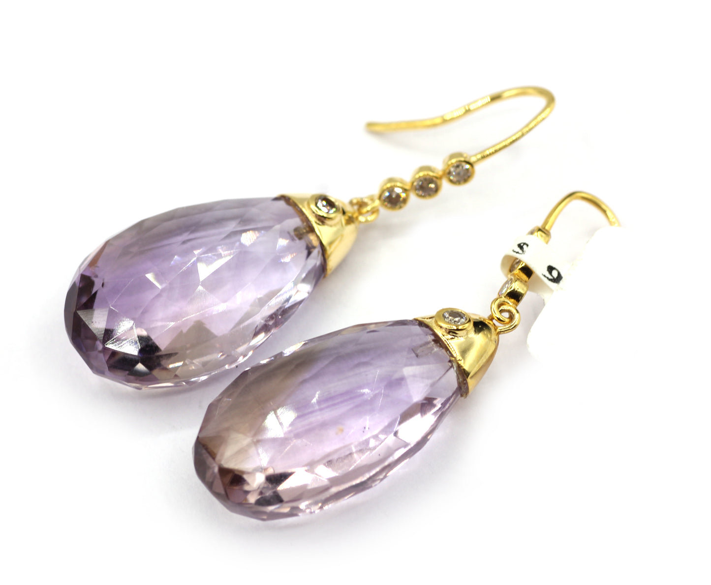 14k Solid Gold Diamond Earring