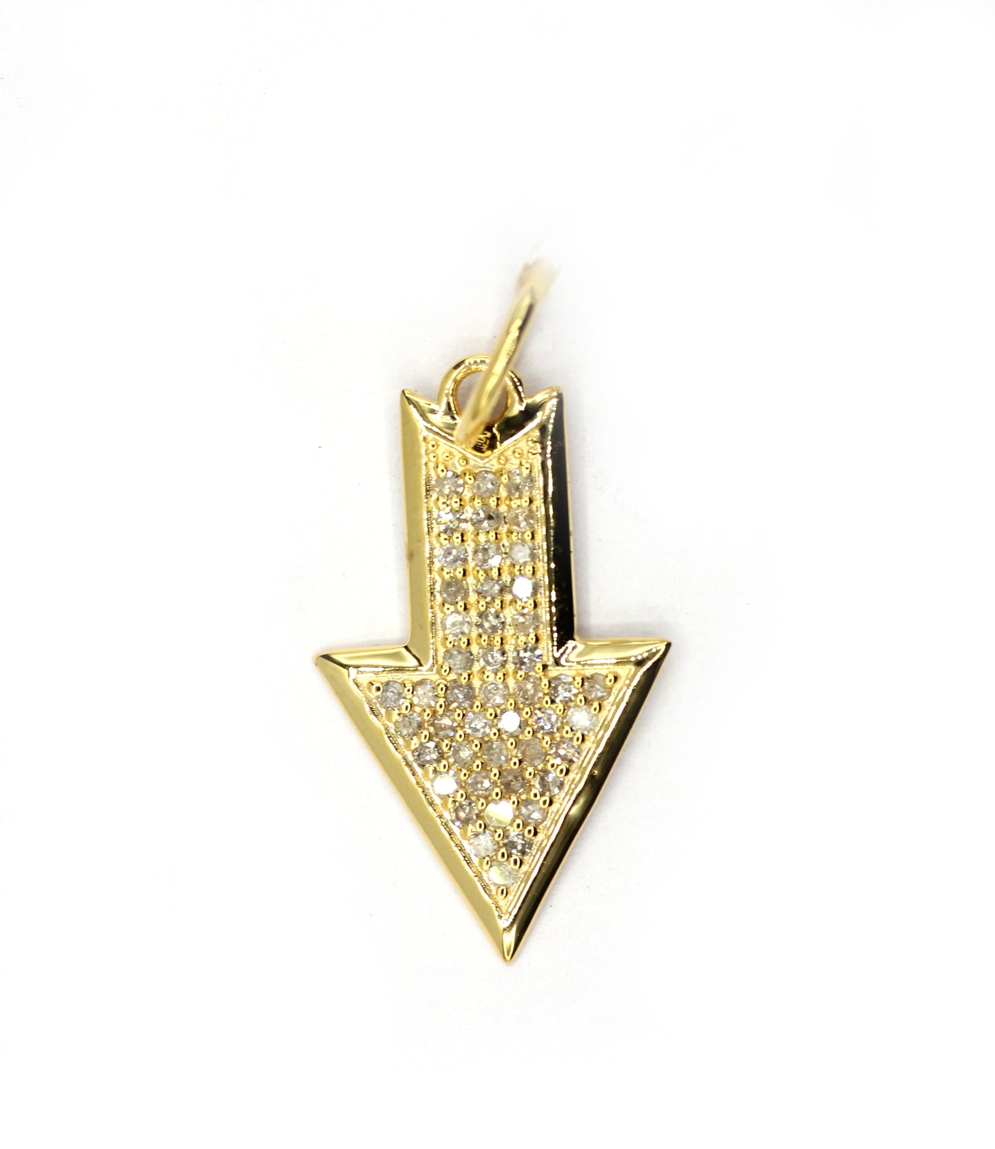 Arrow 14k Solid Gold Diamond Pendants