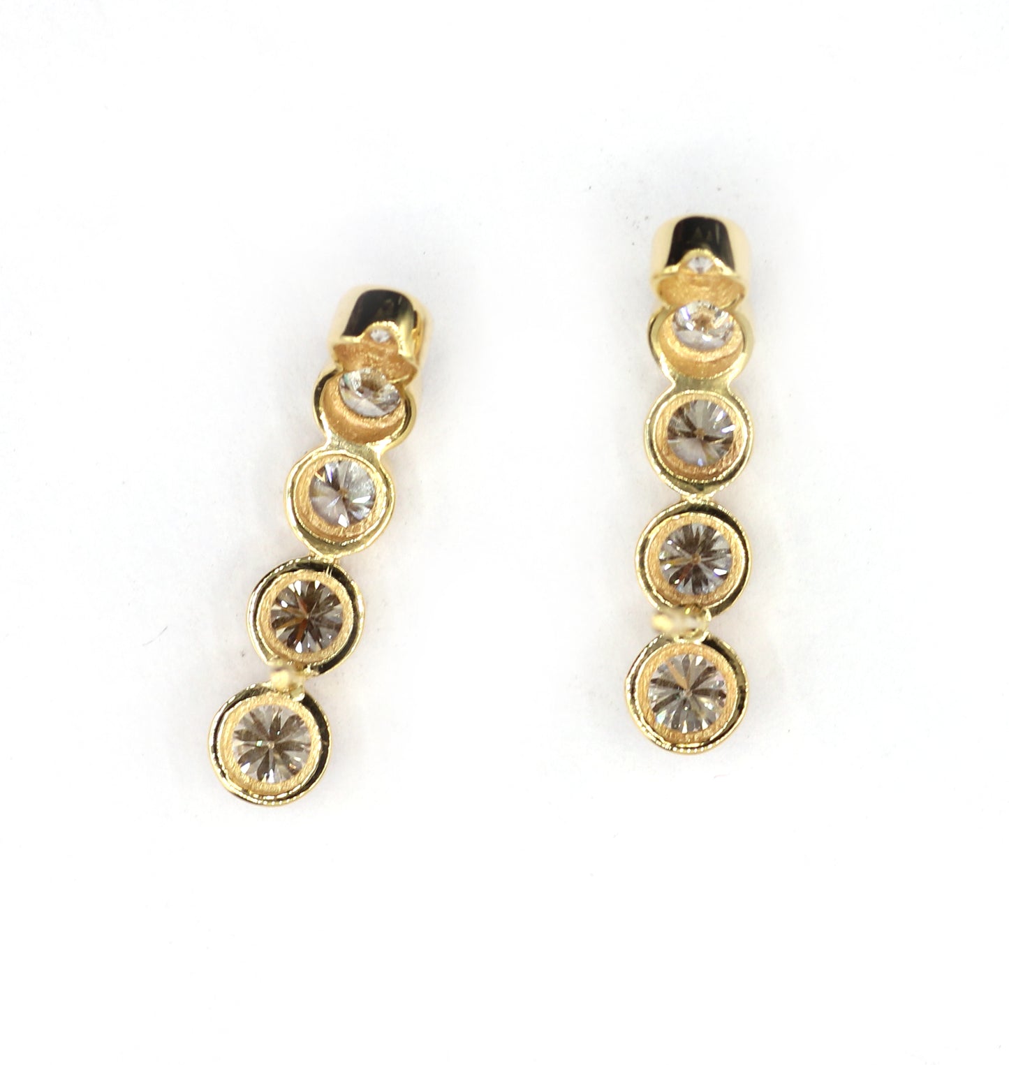 14k Solid Gold CVD Diamond Stud Earring