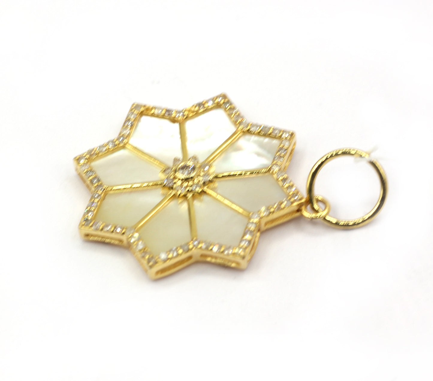 Star 14k Solid Gold Diamond Pendants