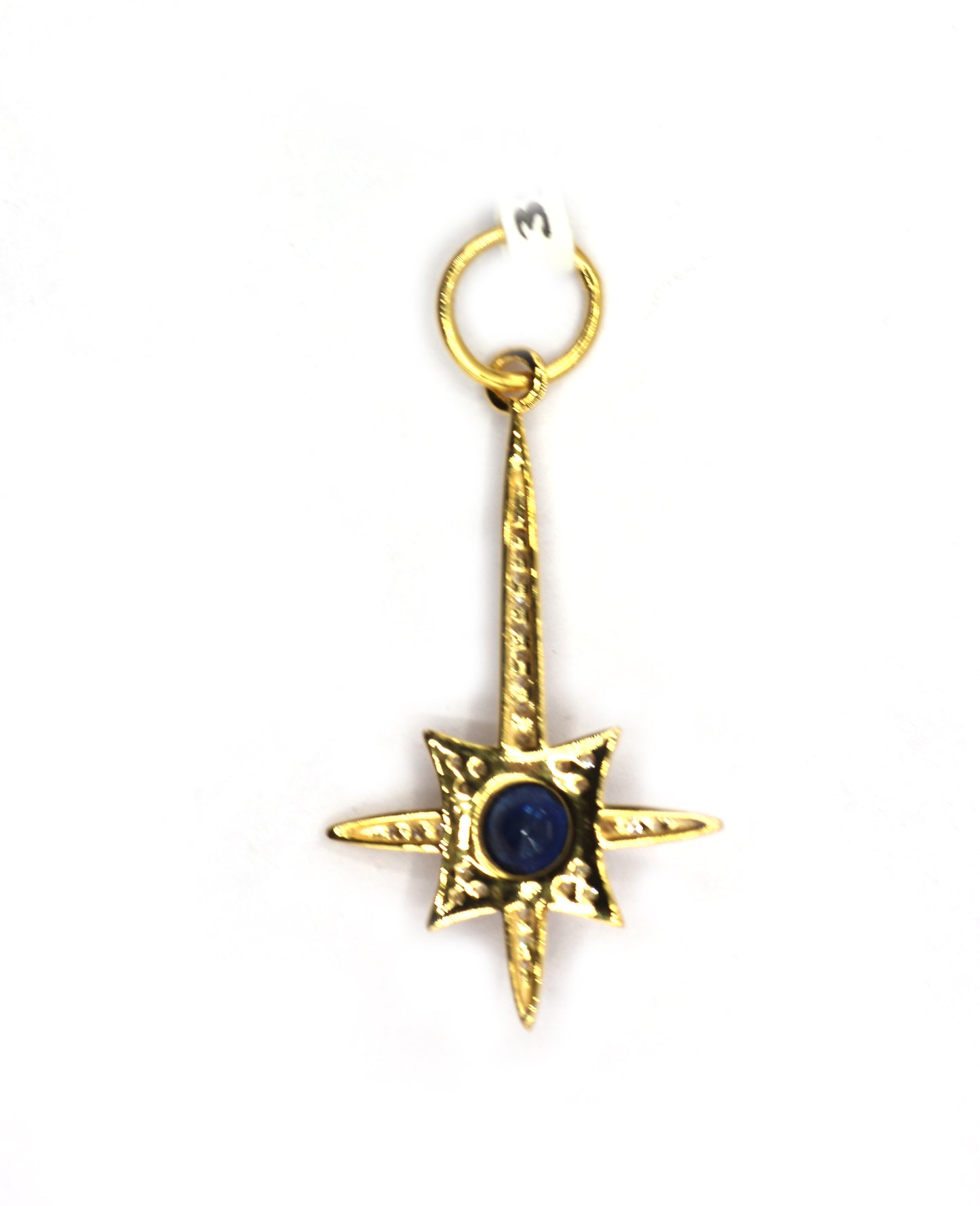 Star 14k Solid Gold Diamond Pendants
