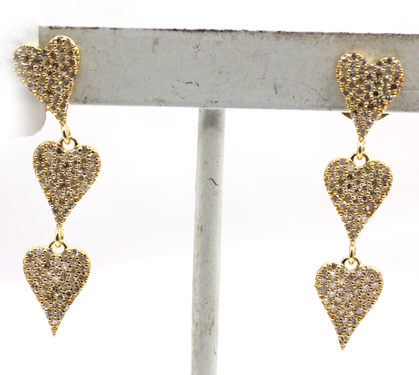 Heart 14k Gold Diamond Earring