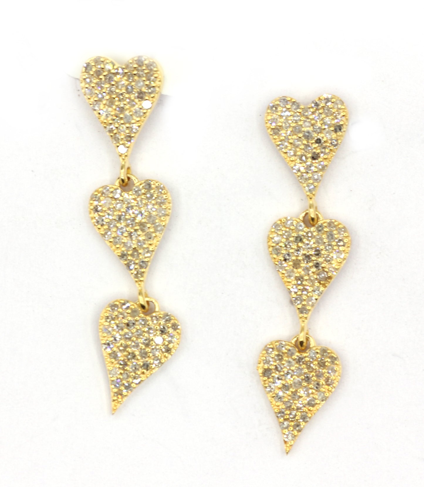 Heart 14k Gold Diamond Earring