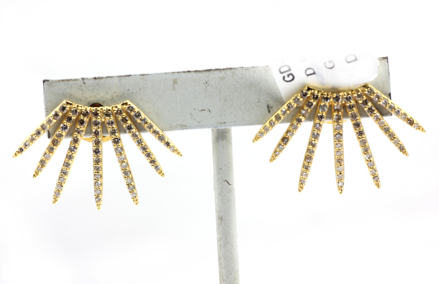 Star 14k Gold Diamond Stud Earring