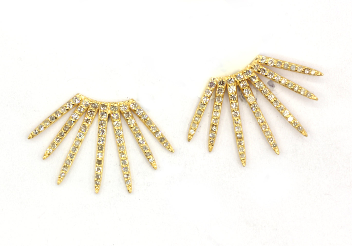 Star 14k Gold Diamond Stud Earring