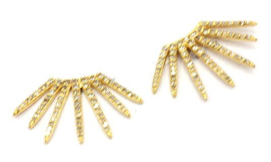 Star 14k Gold Diamond Stud Earring