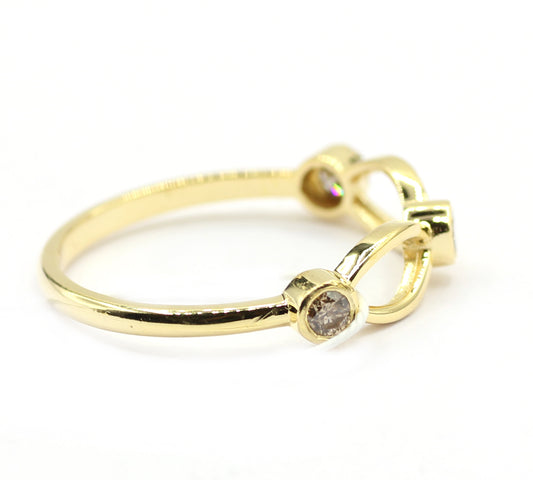 14k Solid Gold Diamond Rings.