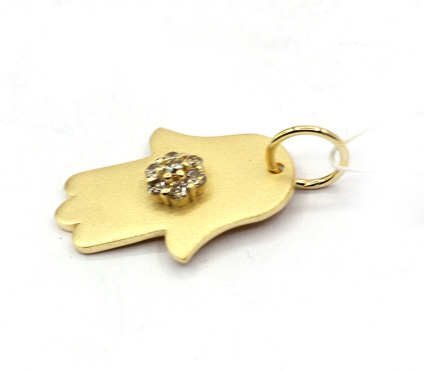 Hamsa Hand 14k Solid Gold Diamond Pendants