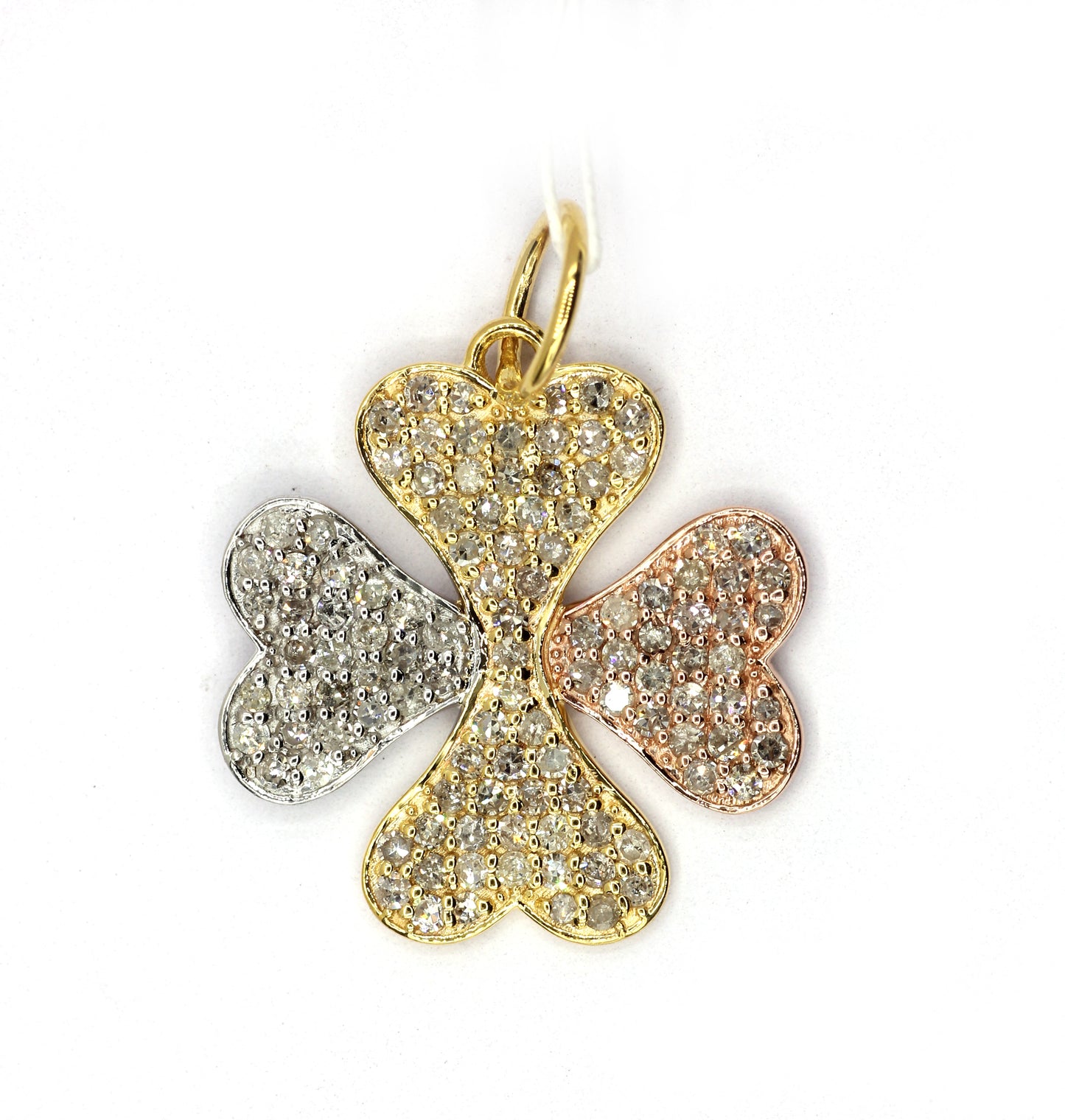 Heart 14k Solid Gold Diamond Pendants