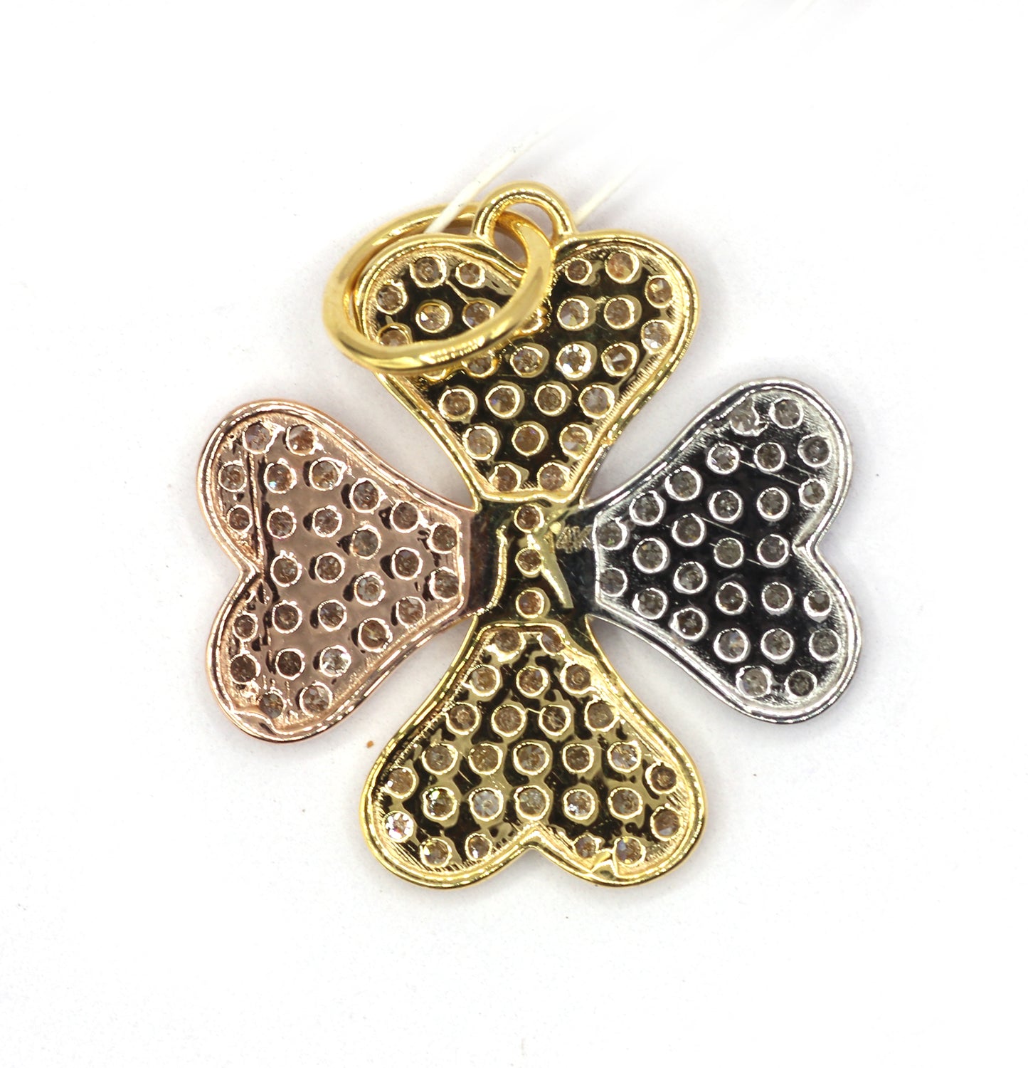 Heart 14k Solid Gold Diamond Pendants