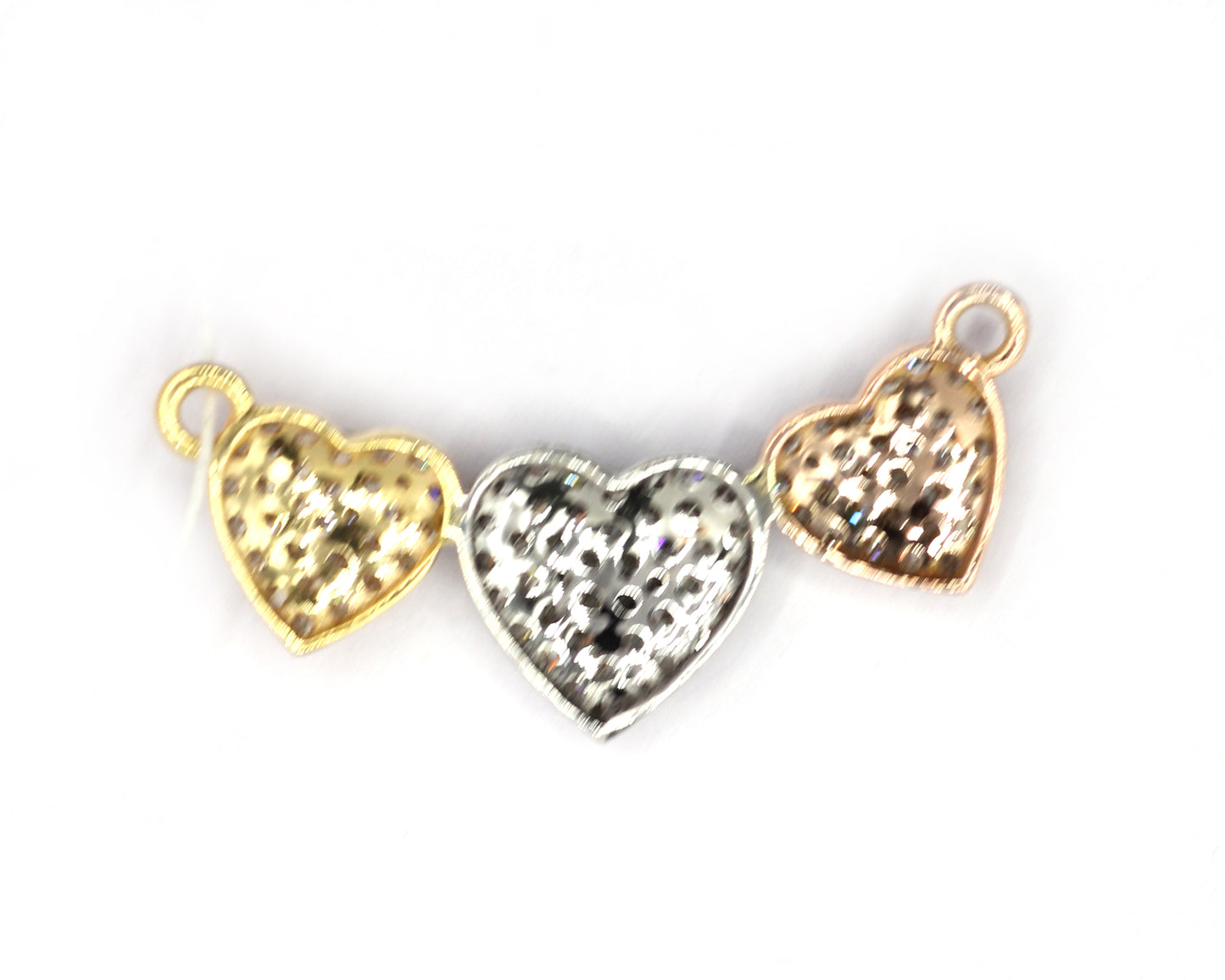 Heart 14k Solid Gold Diamond Pendants