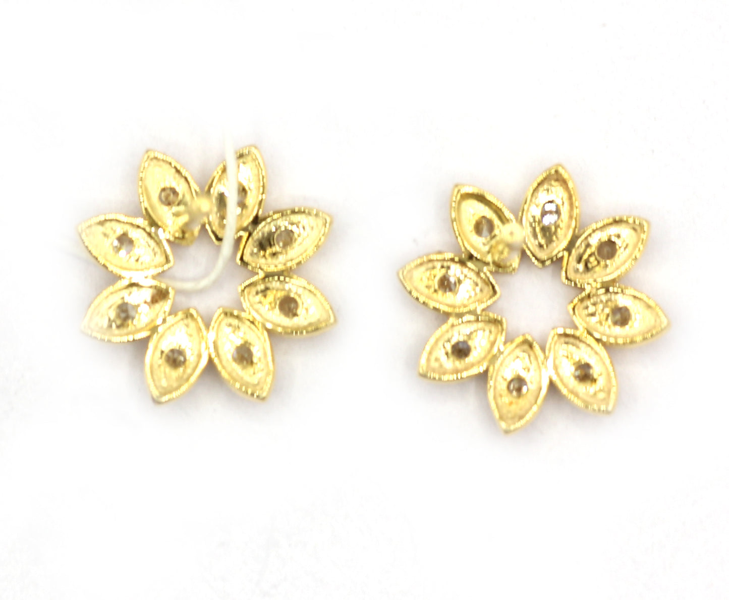 Flower 14k Gold Diamond Stud Earring