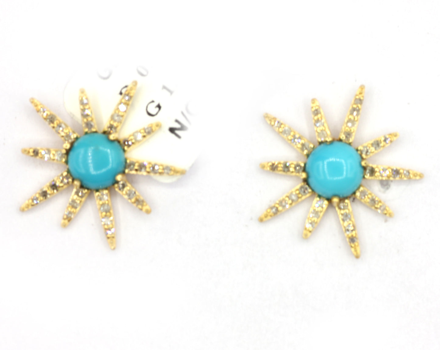 Star 14k Gold Diamond Stud Earring
