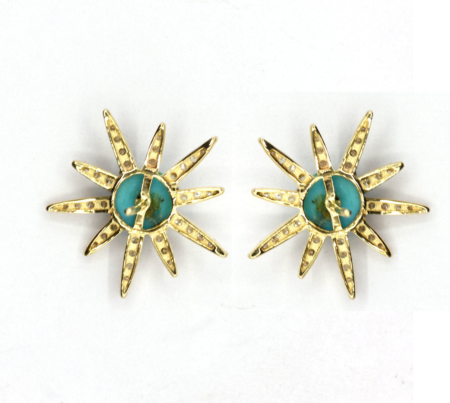 Star 14k Gold Diamond Stud Earring