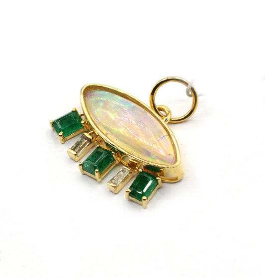 14k Solid Gold Diamond Pendants