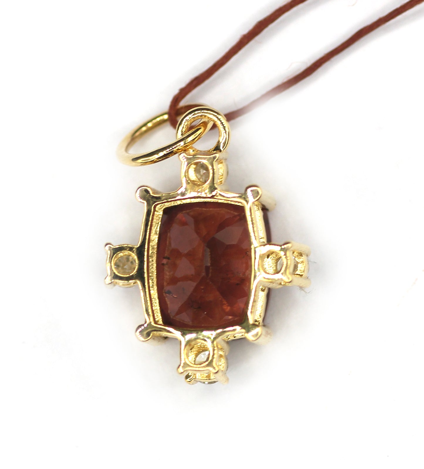 14k Solid Gold Diamond Pendant