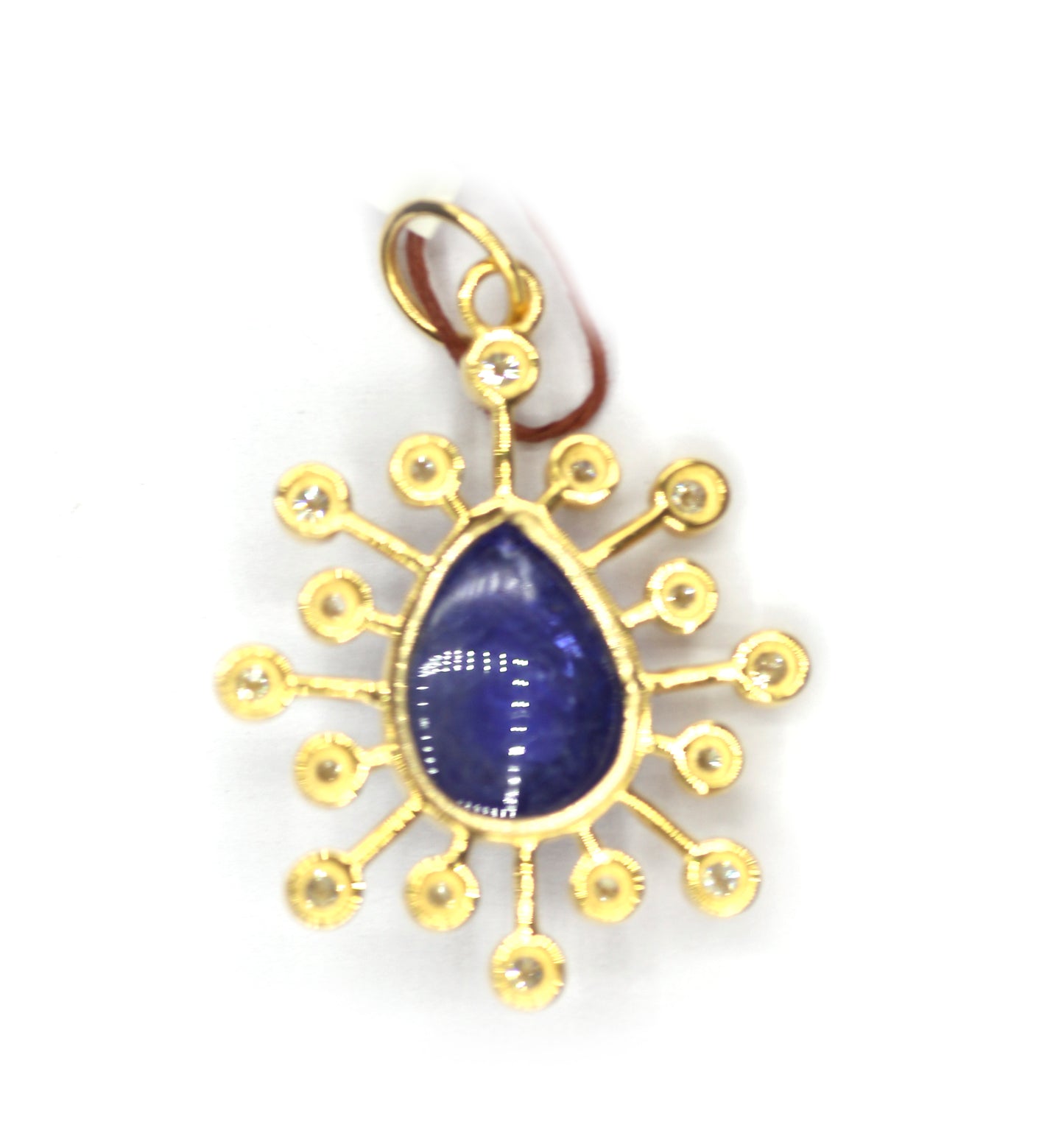 Tanzanite 14k Solid Gold Diamond Pendant
