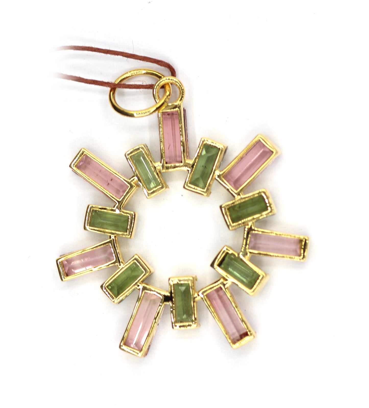 Tourmaline 14k Solid Gold Pendant