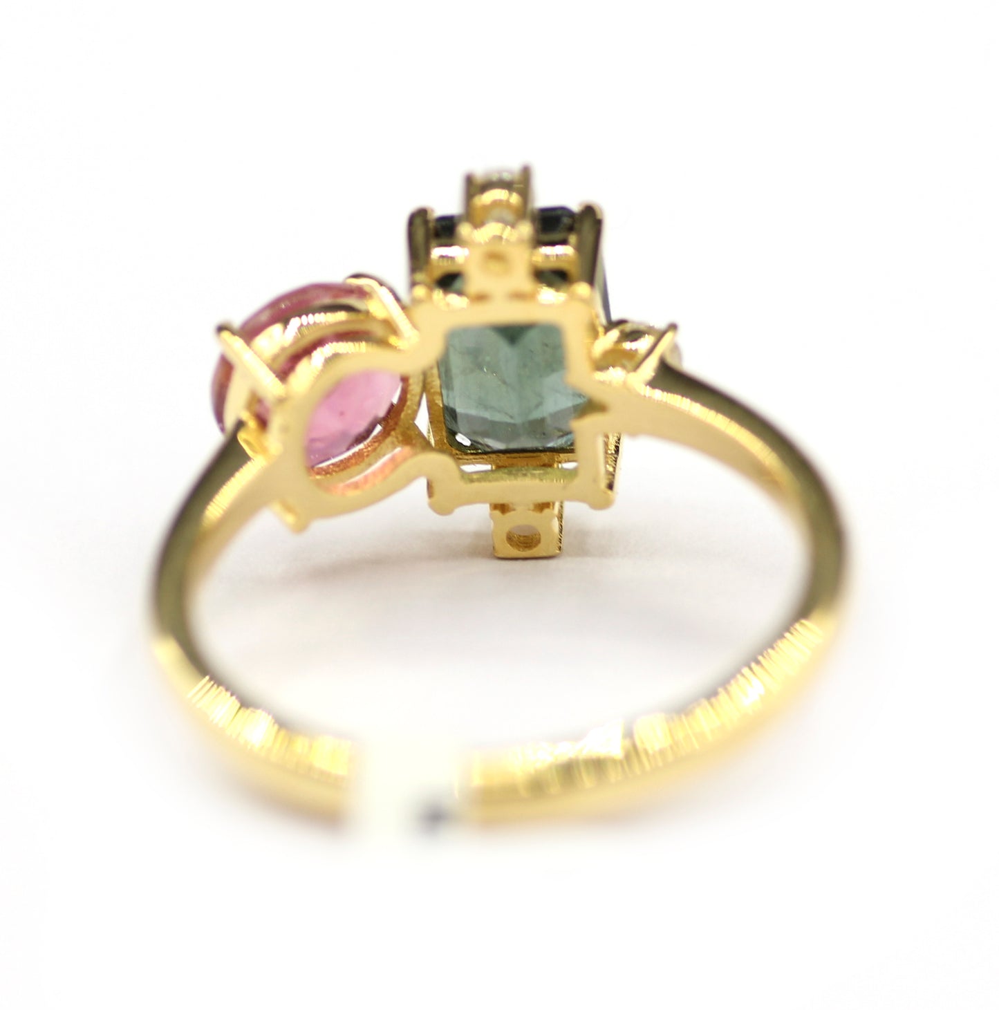 Tourmaline 14k Solid Gold Diamond Rings
