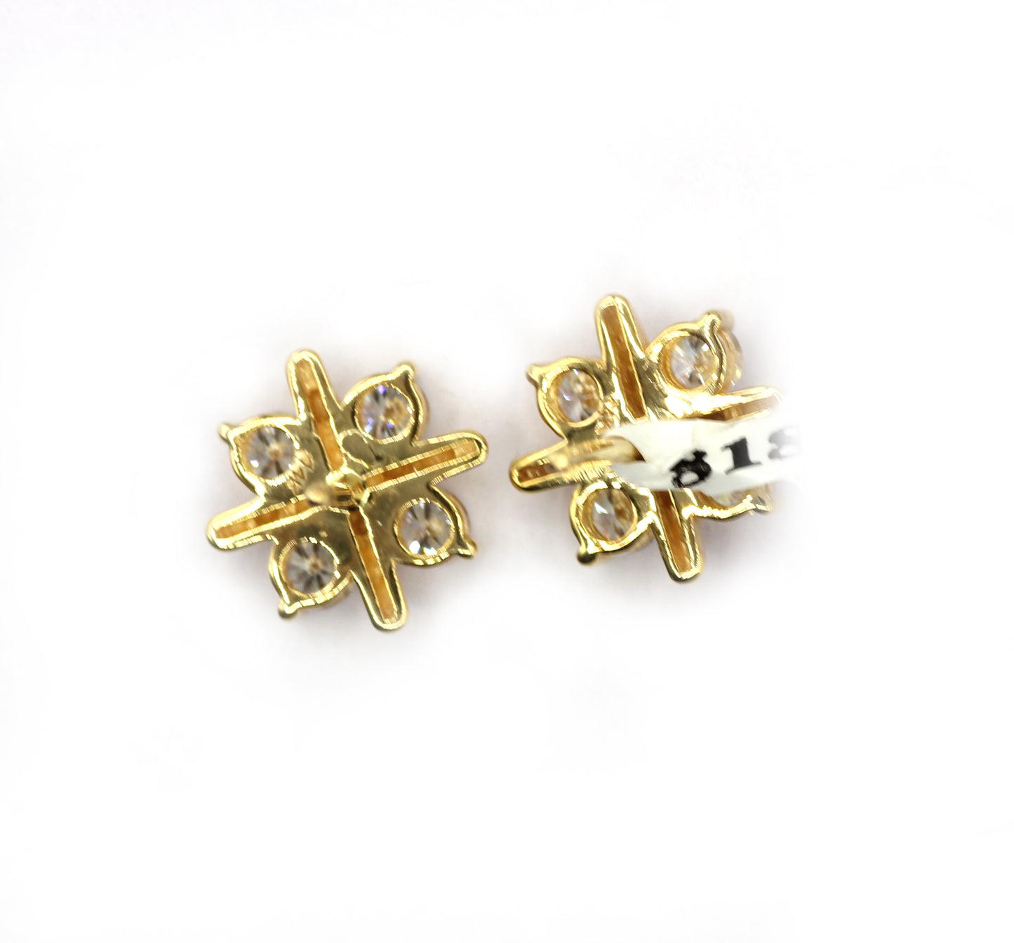14k Solid Gold Diamond Stud Earring