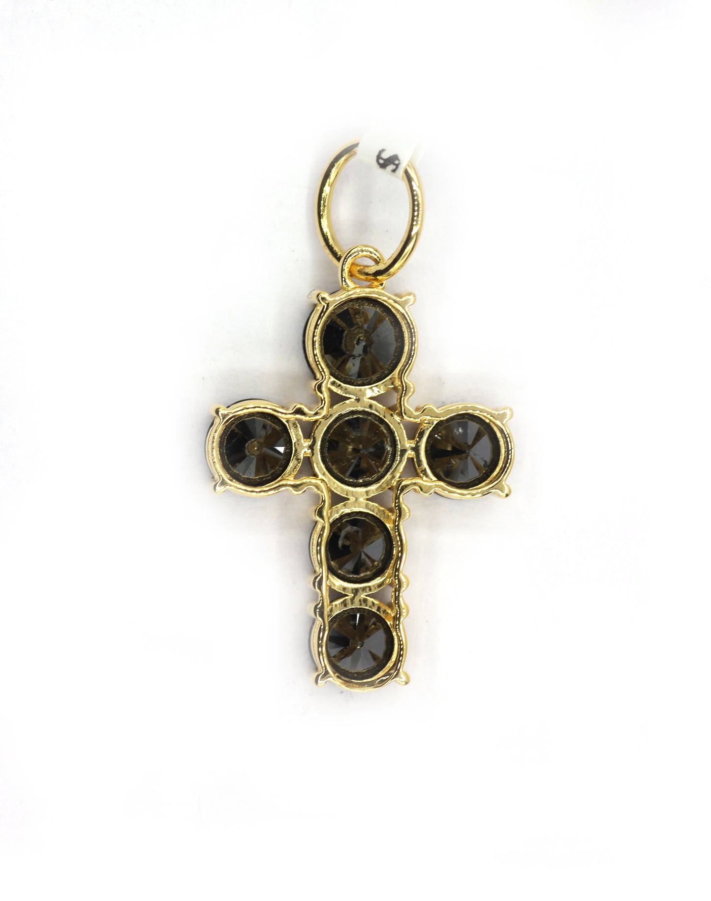 Cross 14k Solid Gold Black Diamond Pendants