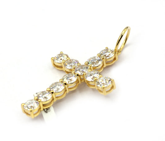 Cross 14k Solid Gold CVD Diamond Pendants