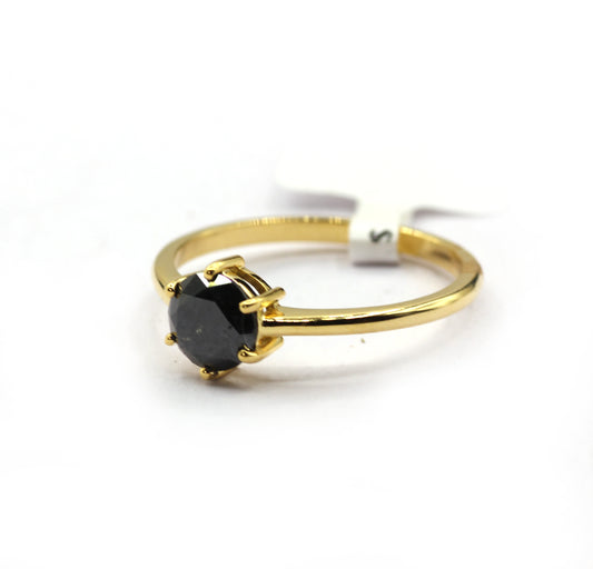 14k Solid Gold Black Diamond Rings