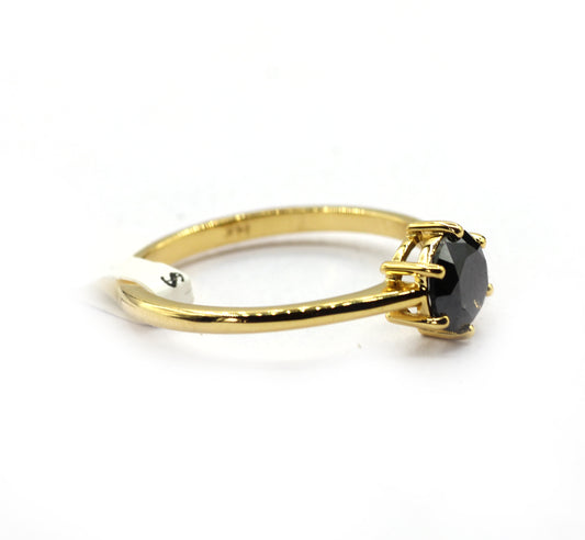 14k Solid Gold Black Diamond Rings