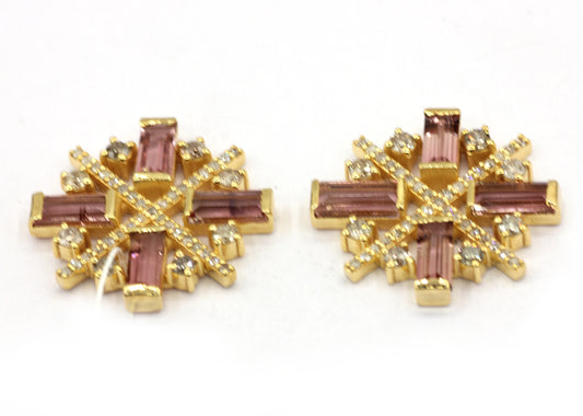 14k Gold Diamond Stud Earring