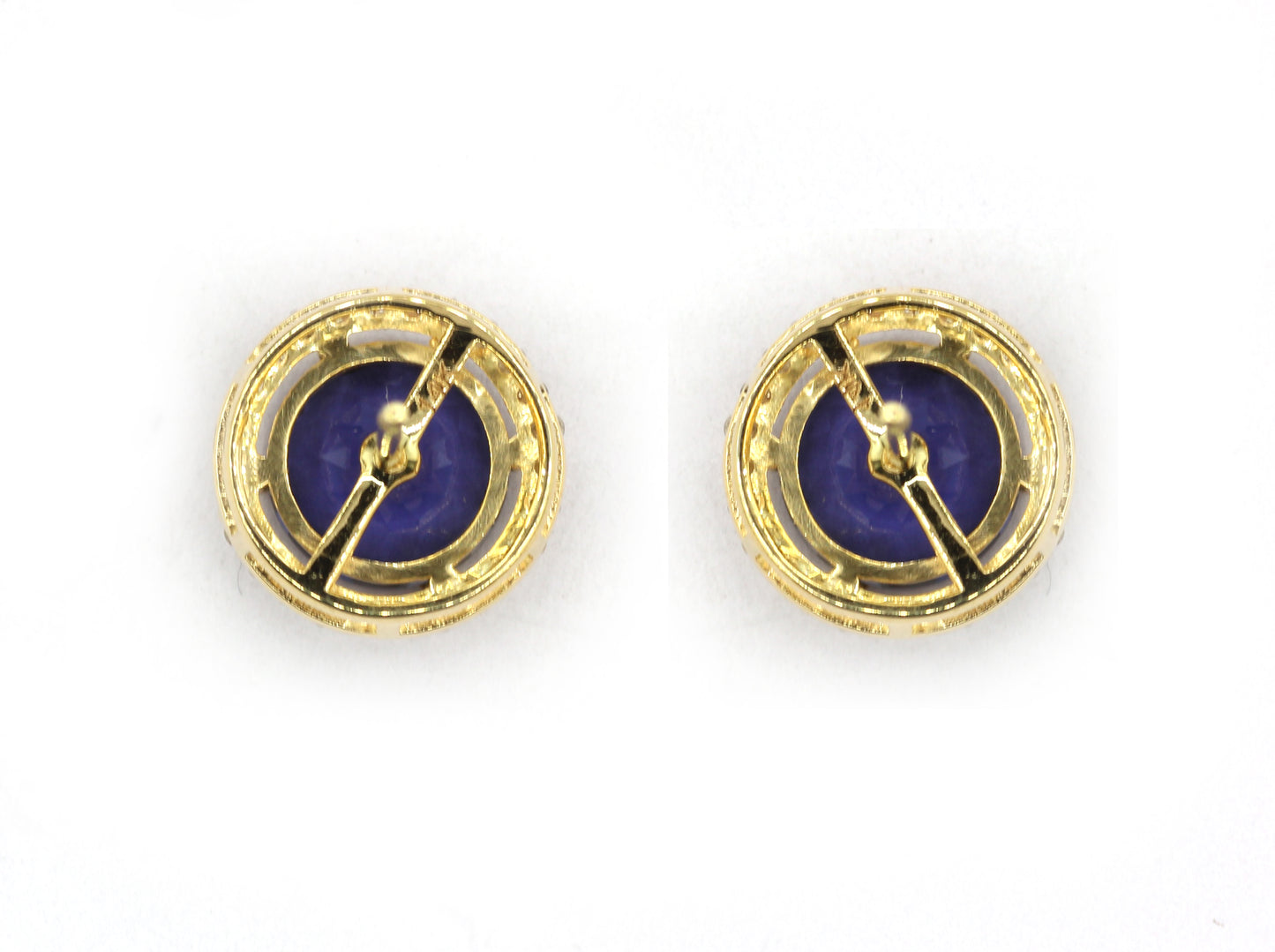 Round 14k Gold Diamond Stud Earring
