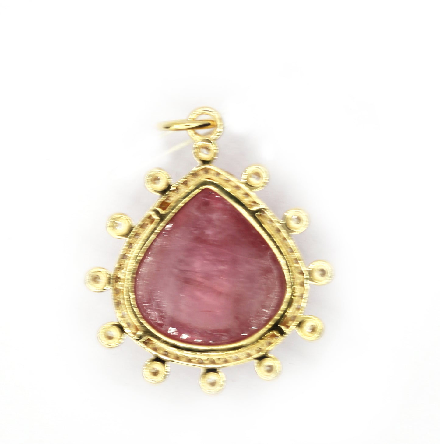 Pear 14k Solid Gold Diamond Pendants