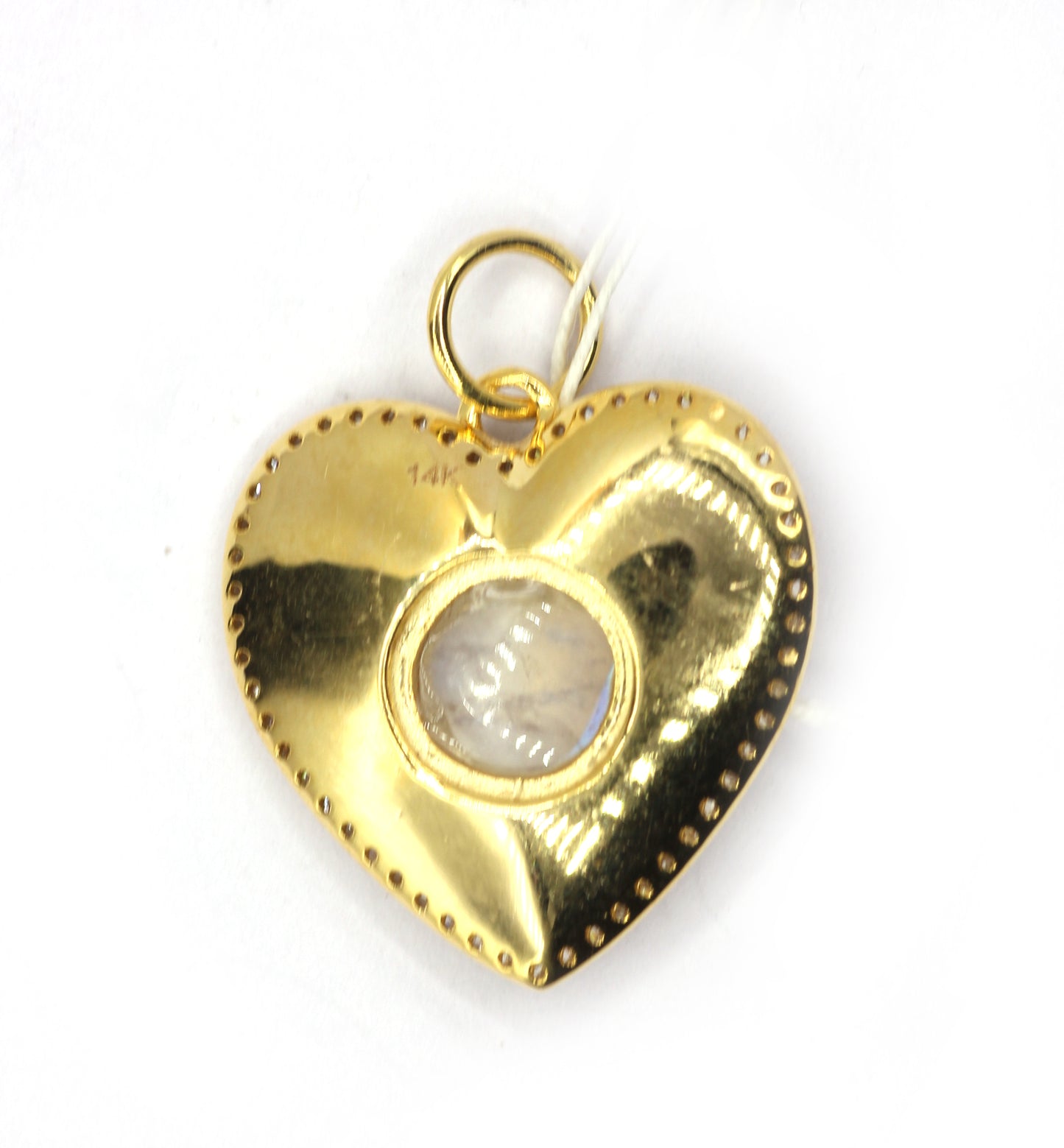Heart 14k Solid Gold Diamond Pendants