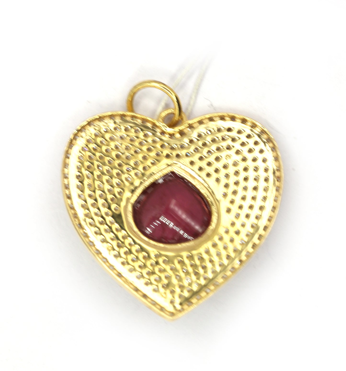 Heart 14k Solid Gold Diamond Pendants