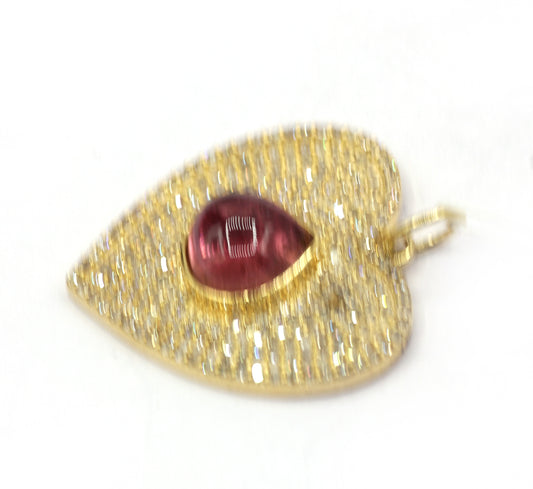 Heart 14k Solid Gold Diamond Pendants