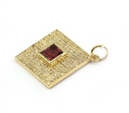 14k Solid Gold Diamond Pendants