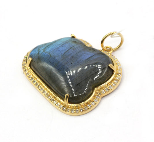 Cloud 14k Solid Gold Diamond Pendants