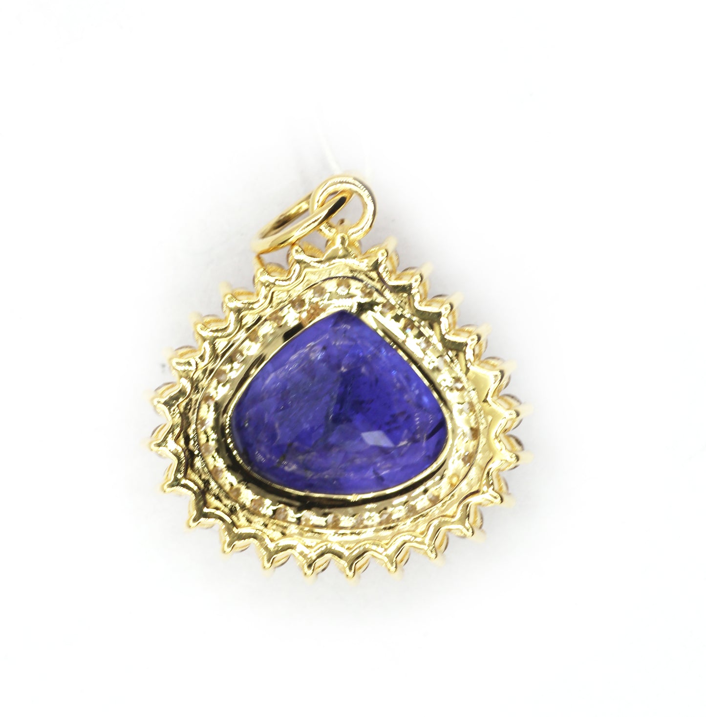 Pear 14k Solid Gold Diamond Pendants
