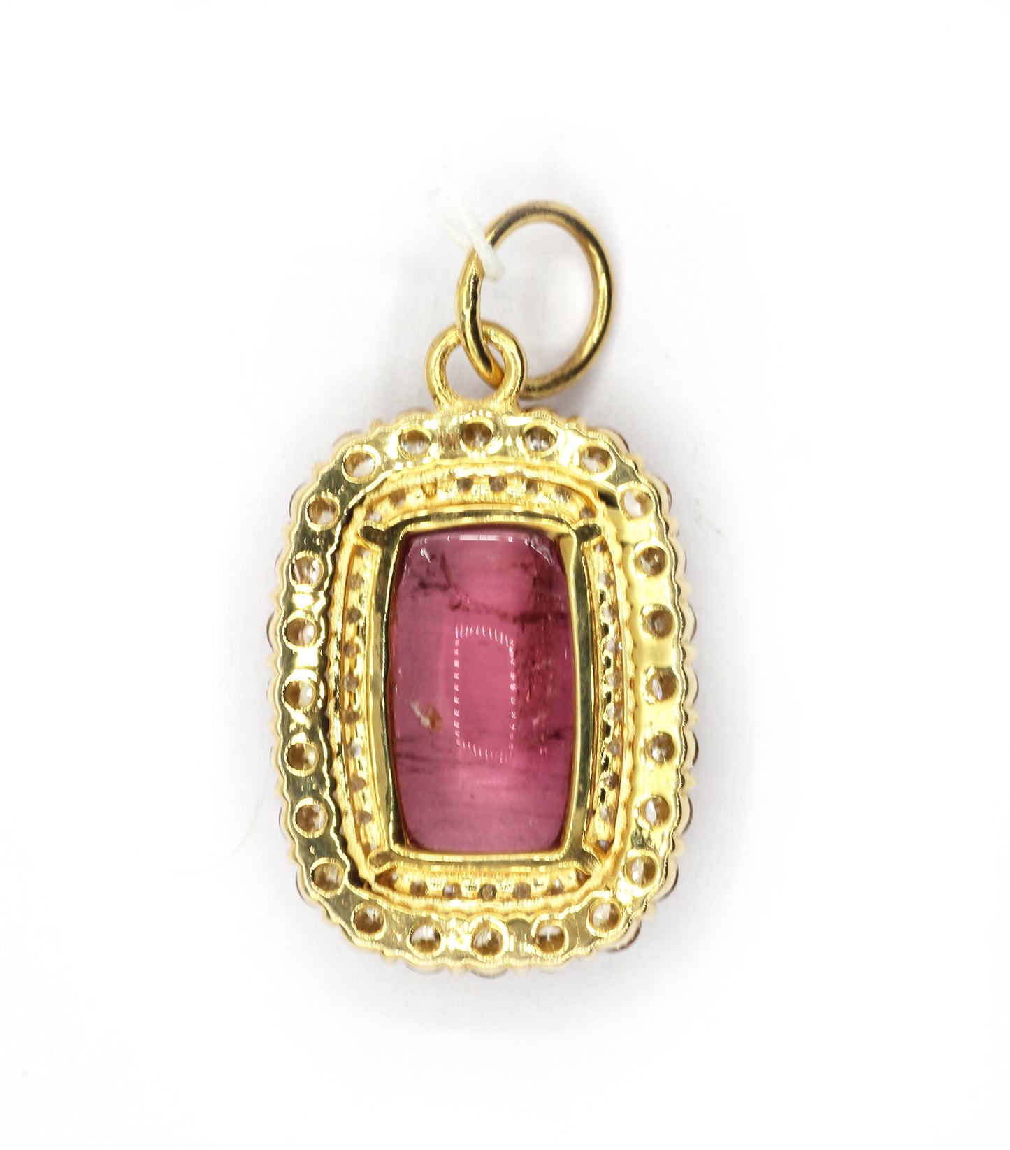 Oval14k Solid Gold Diamond Pendants