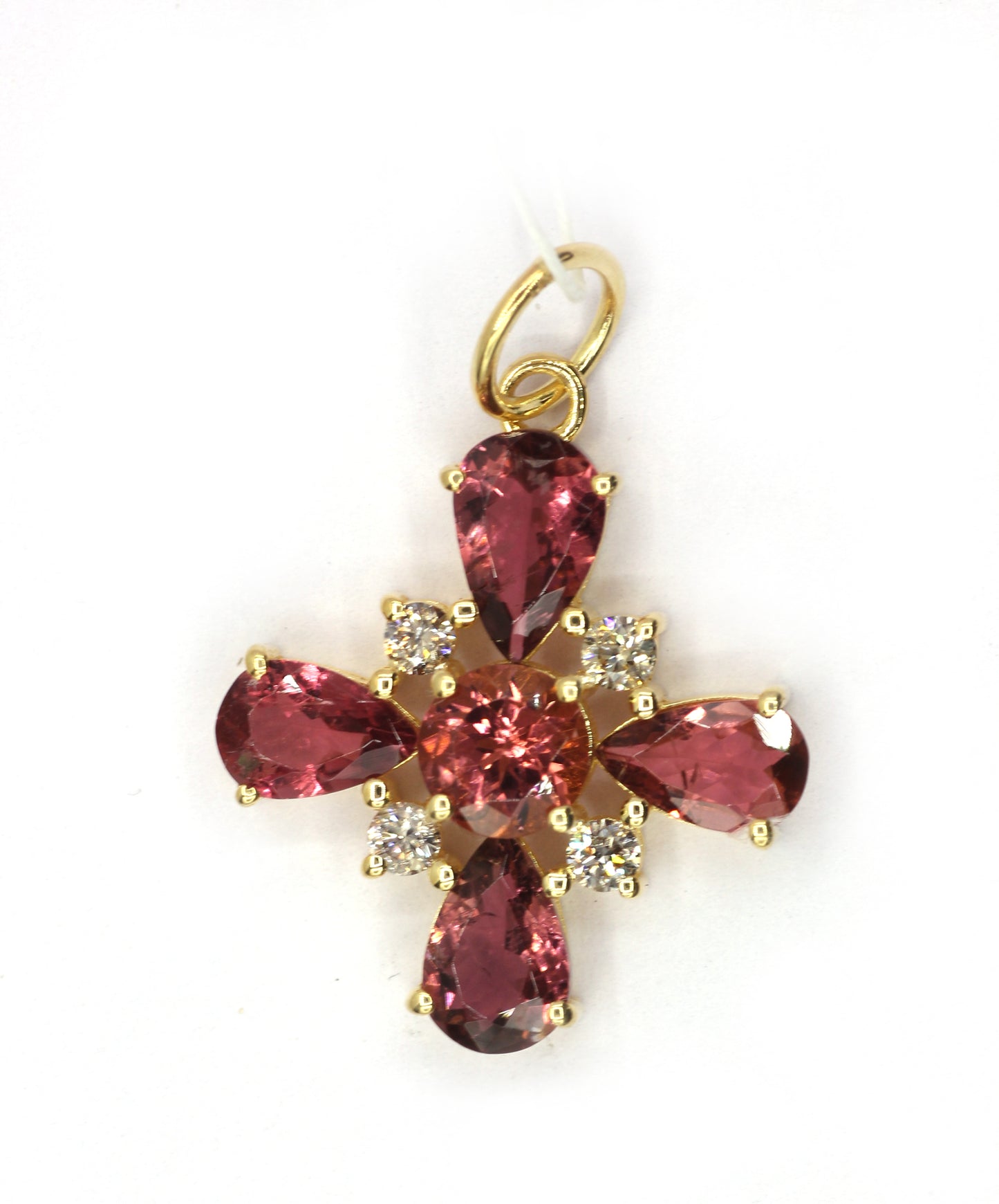 Cross 14k Solid Gold Diamond Pendants
