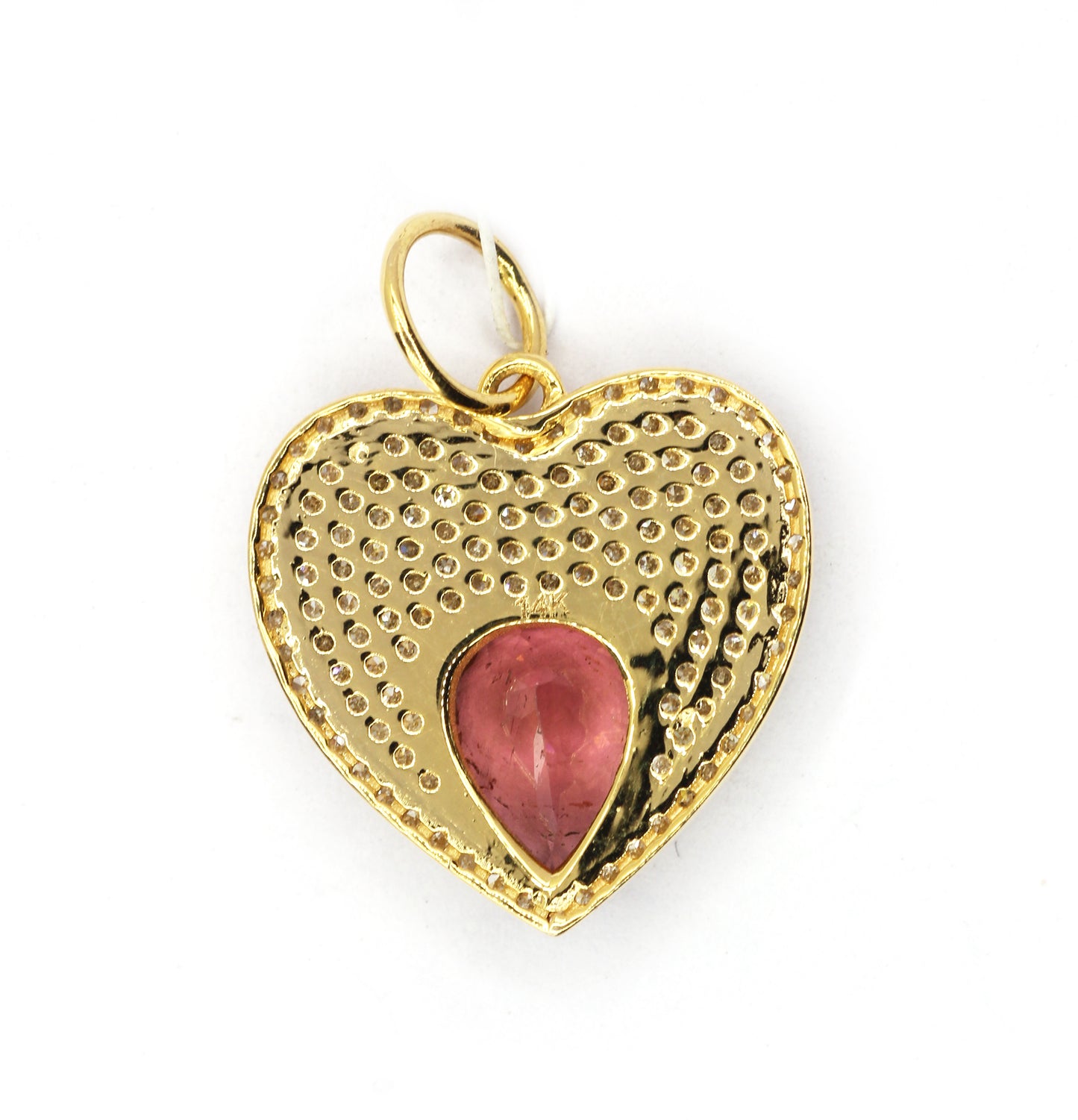 Heart 14k Solid Gold Diamond Pendants