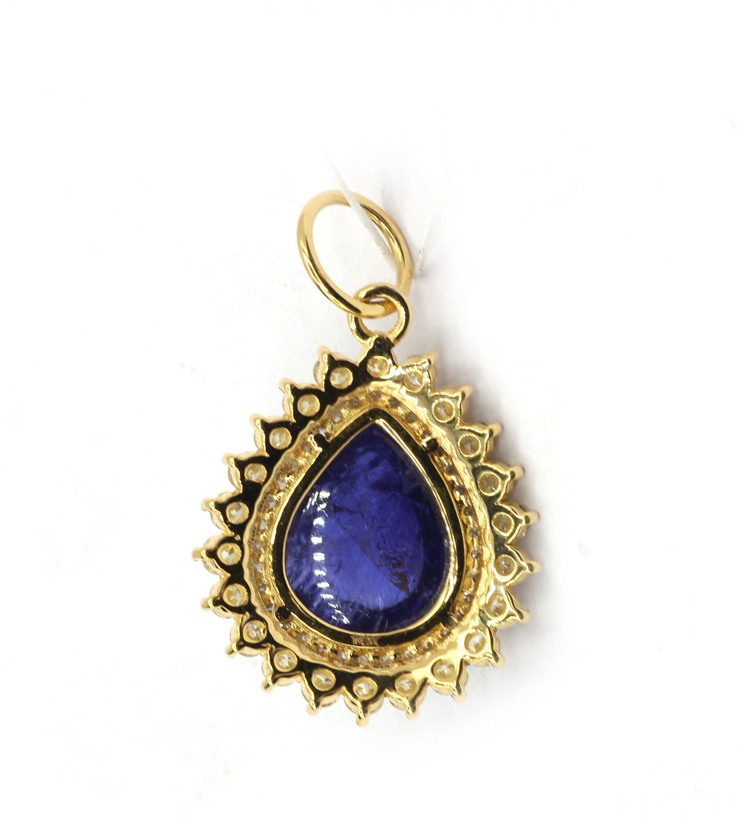 Pear 14k Solid Gold Diamond Pendants