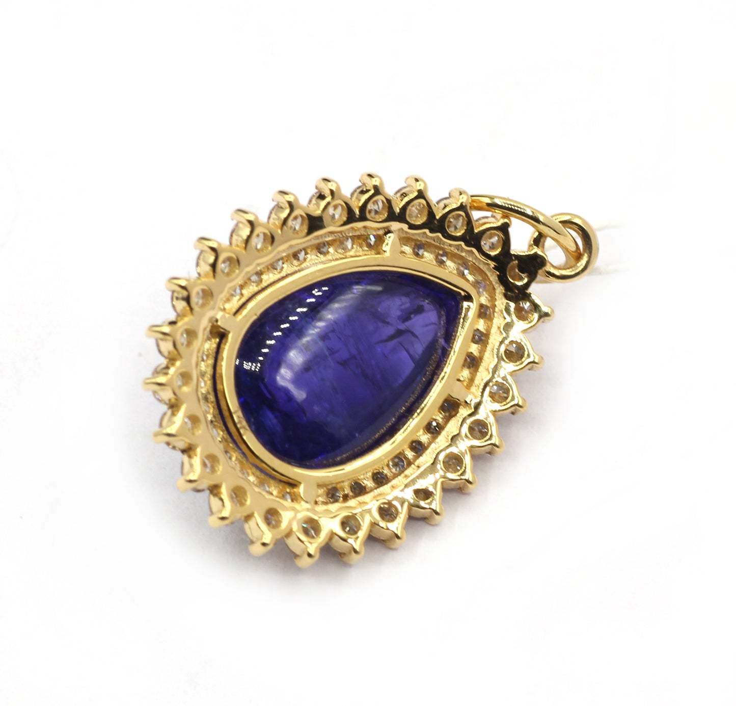 Pear 14k Solid Gold Diamond Pendants
