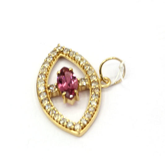 Evil Eye 14k Solid Gold Diamond Pendants