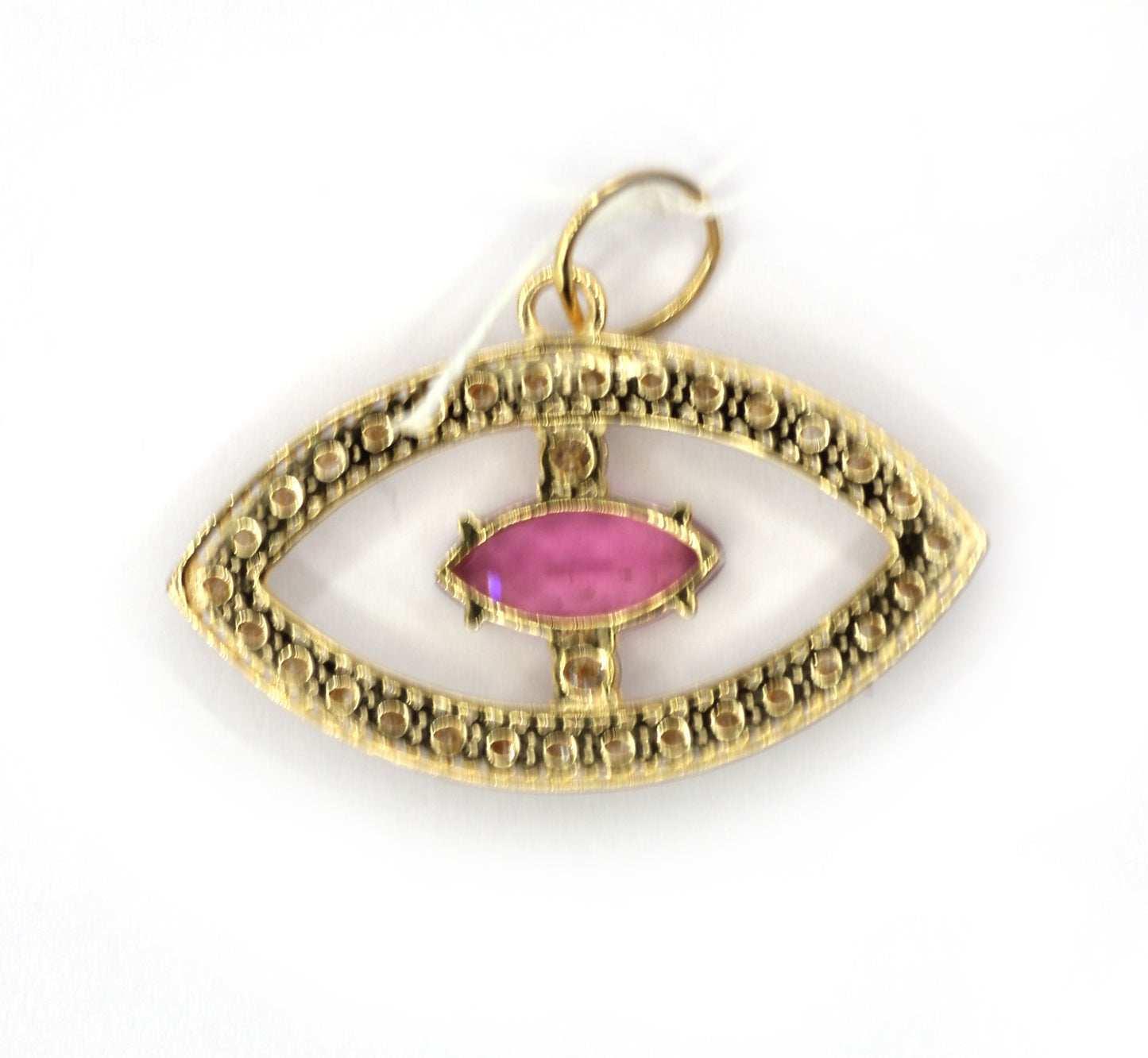 Evil Eye 14k Solid Gold Diamond Pendants