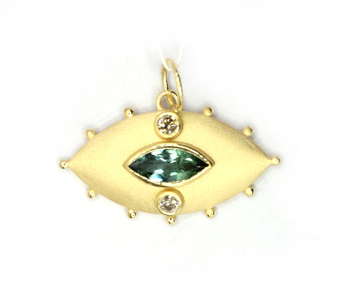 Evil Eye 14k Solid Gold Diamond Pendants