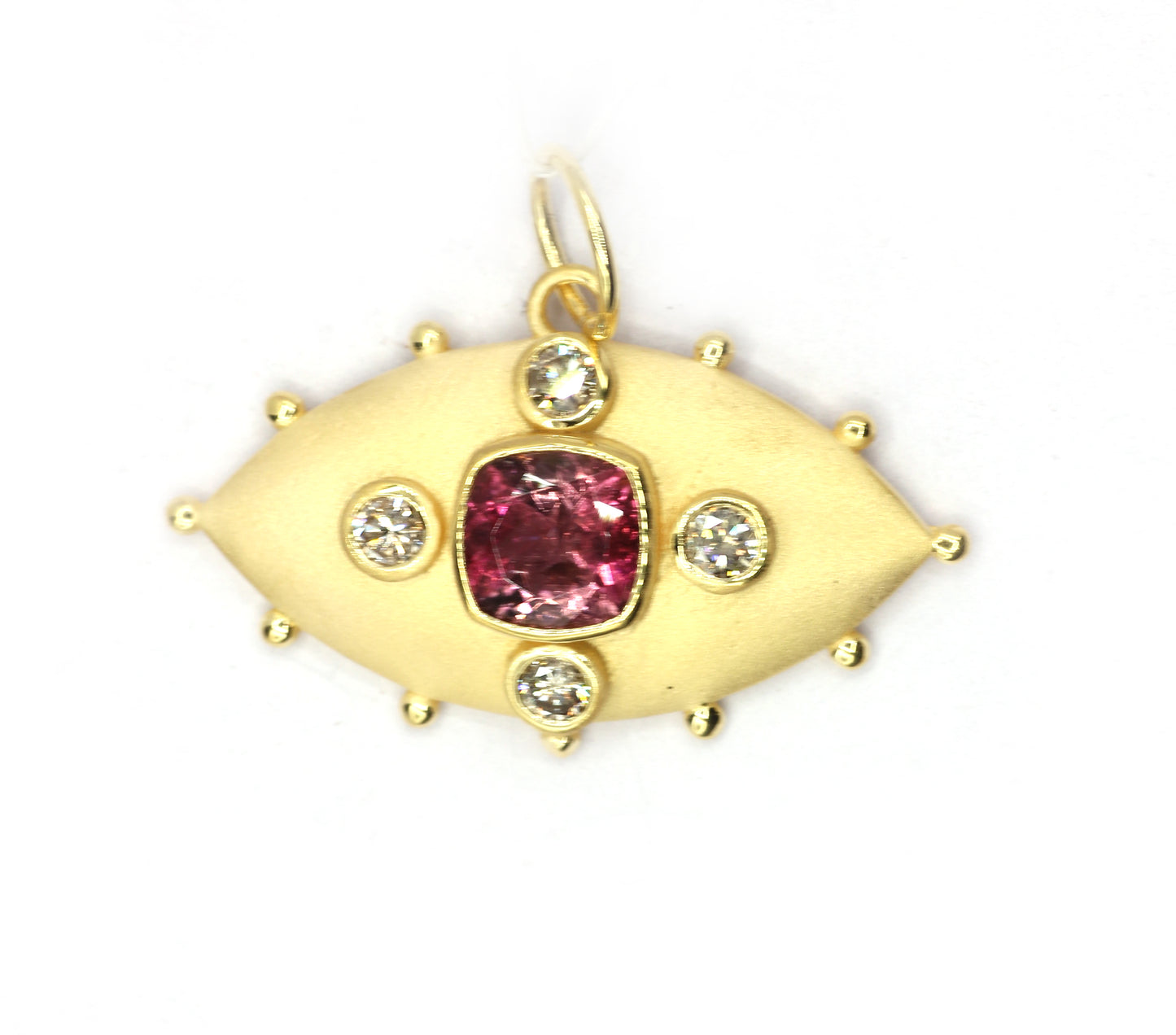 Evil Eye 14k Solid Gold Diamond Pendants