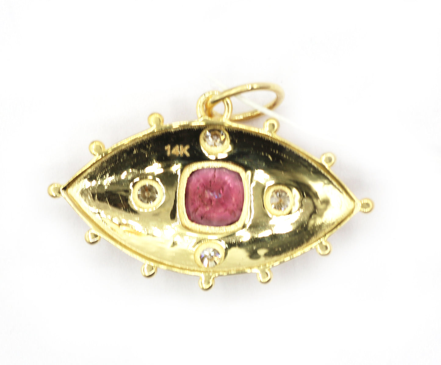 Evil Eye 14k Solid Gold Diamond Pendants