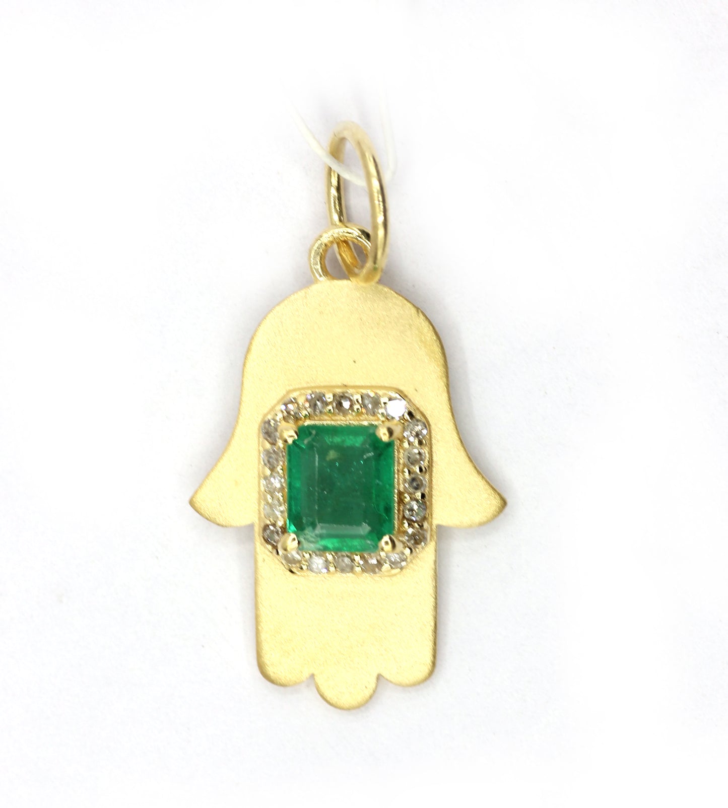 Hamsa Hand 14k Solid Gold Diamond Pendants